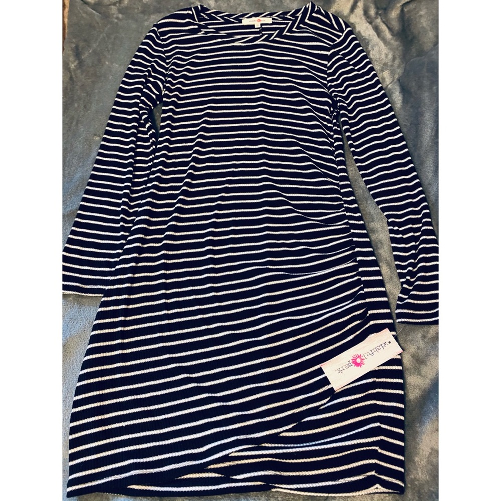 Black and white stripe dress